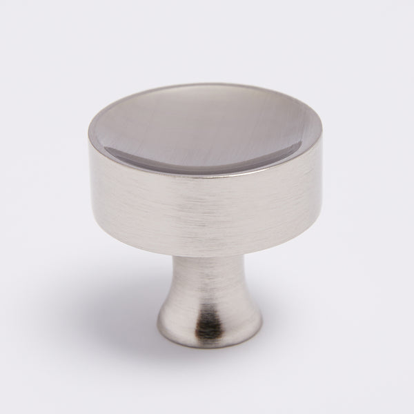 Atticus Knob - Satin Nickel:Satin Nickel:Hepburn Hardware