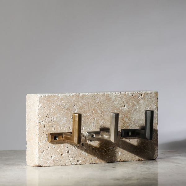 PRE-ORDER Henley Hook - Acid Washed Brass:Hepburn Hardware