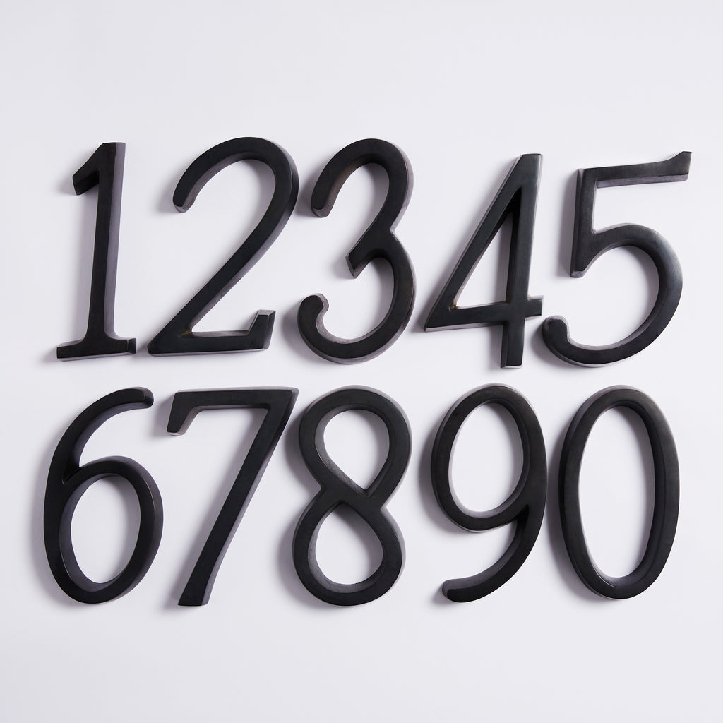Large House Number - Scorched Black:Hepburn Hardware