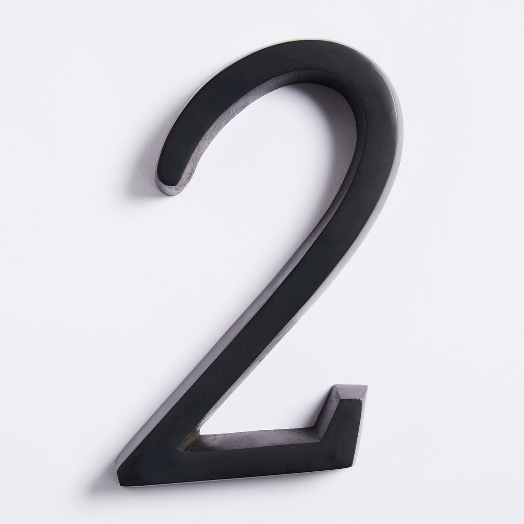 Large House Number - Scorched Black:Hepburn Hardware