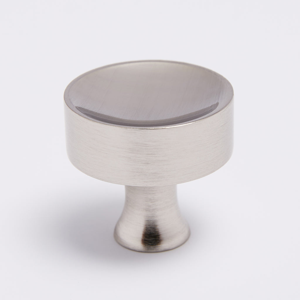 Atticus Knob - Satin Nickel:Satin Nickel:Hepburn Hardware