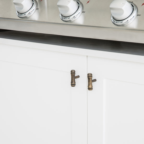 Bamboo T-Bar - Antique Brass:Hepburn Hardware
