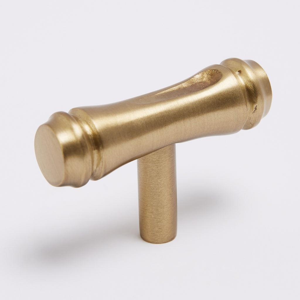 Bamboo T-Bar - Burnished Brass:Burnished Brass:Hepburn Hardware