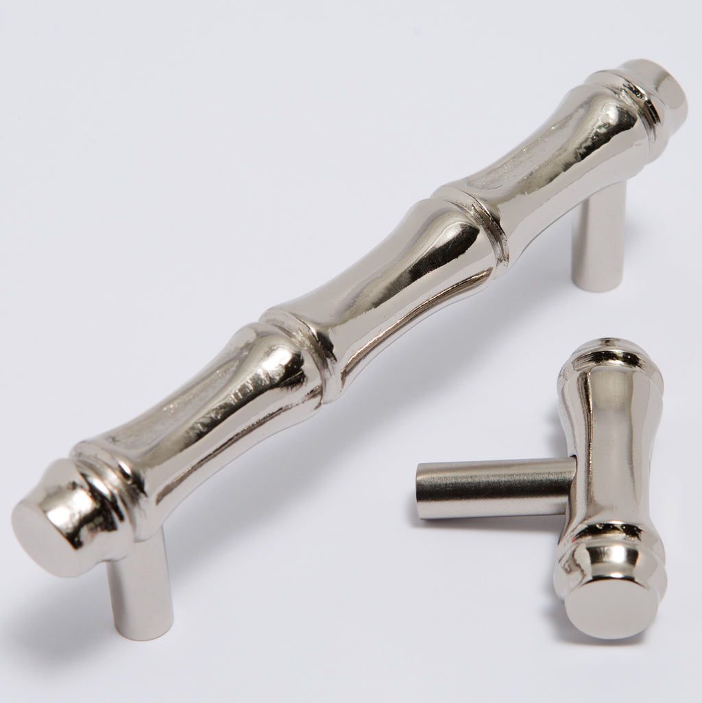Bamboo T-Bar - Polished Nickel:Hepburn Hardware