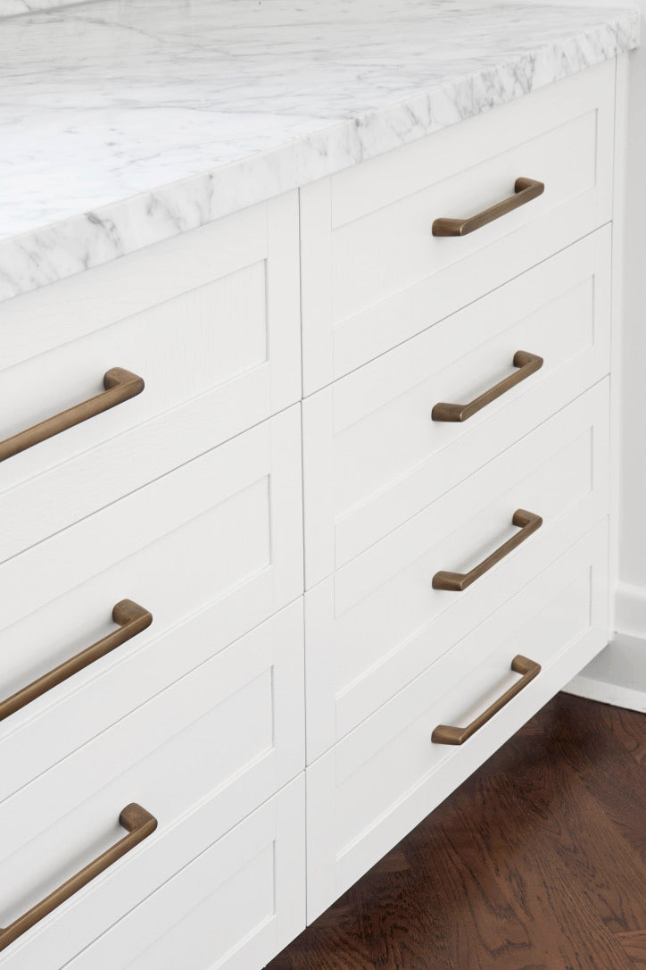 Surrey Handle - Acid Washed Brass:Hepburn Hardware