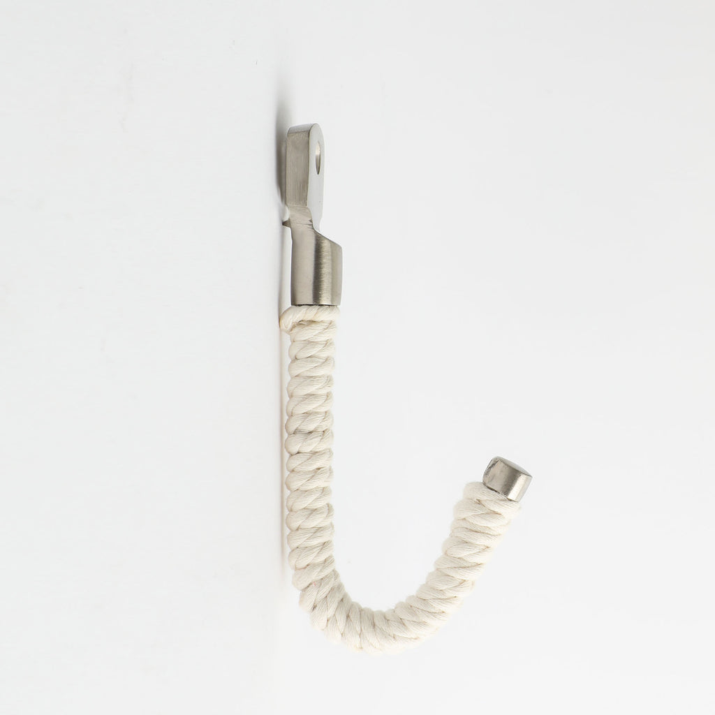 Whale Tail Hook - Satin Nickel – Hepburn Hardware