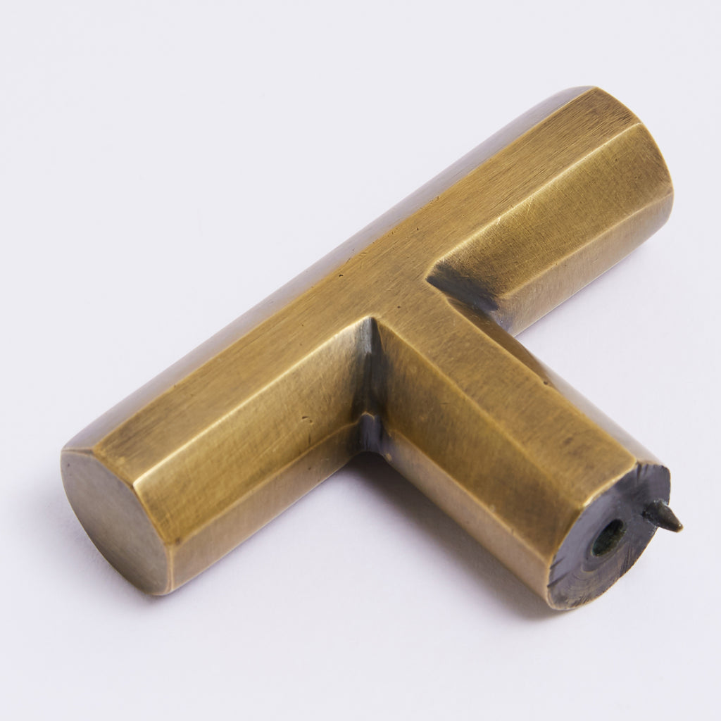 Henley T-Bar - Acid Washed Brass:Hepburn Hardware
