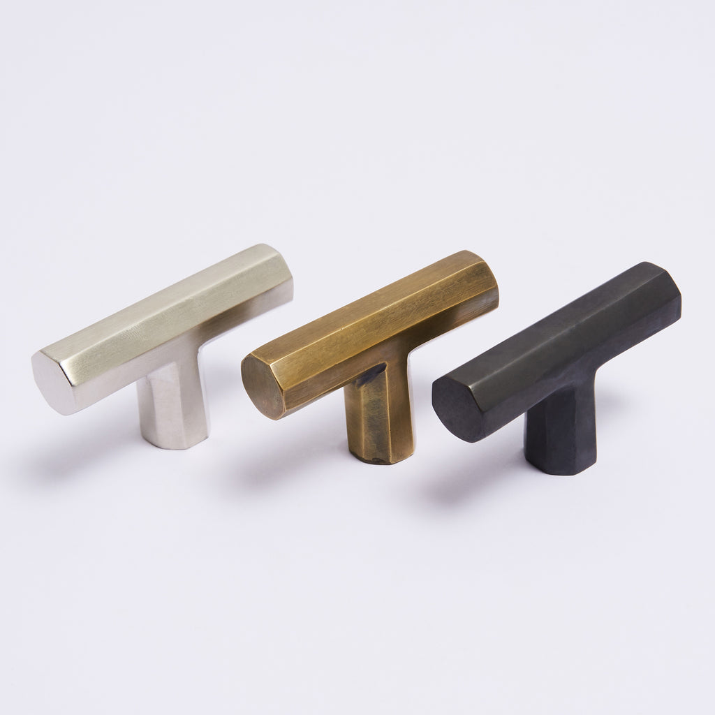 Henley T-Bar - Acid Washed Brass:Hepburn Hardware