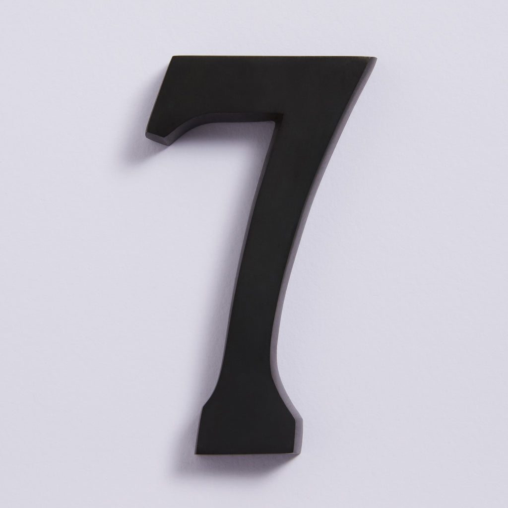 Small House Numbers - Scorched Black:7:Hepburn Hardware