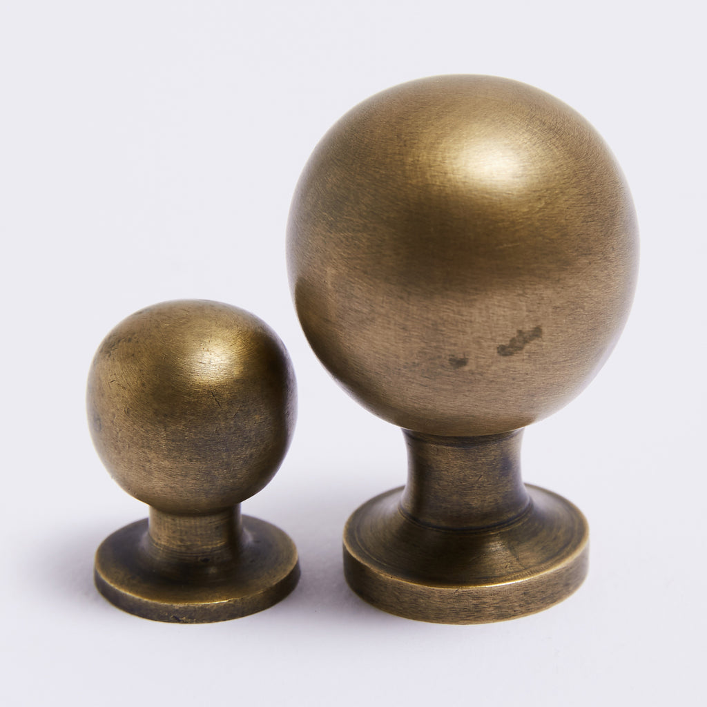 Surrey Knob - Acid Washed Brass:Hepburn Hardware