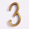 Large House Number - Acid Washed Brass:Hepburn Hardware