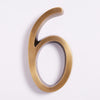 Large House Number - Acid Washed Brass:Hepburn Hardware