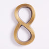 Large House Number - Acid Washed Brass:Hepburn Hardware