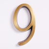 Large House Number - Acid Washed Brass:Hepburn Hardware