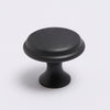 Halifax Knob - Blackest Black:Flat top:Hepburn Hardware