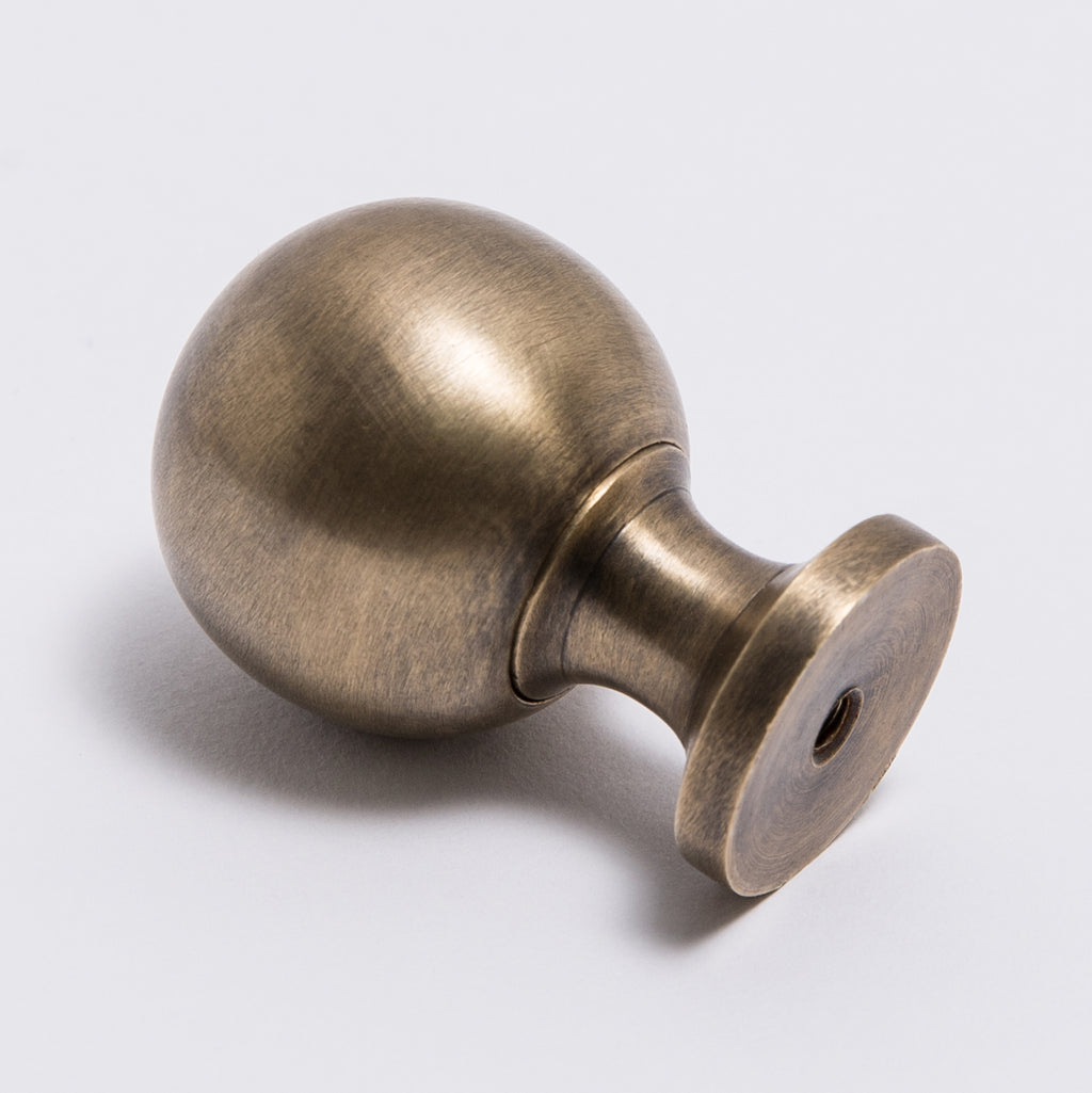Surrey Knob - Acid Washed Brass:Hepburn Hardware