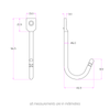 Sydney Hook - Blackest Black:Hepburn Hardware