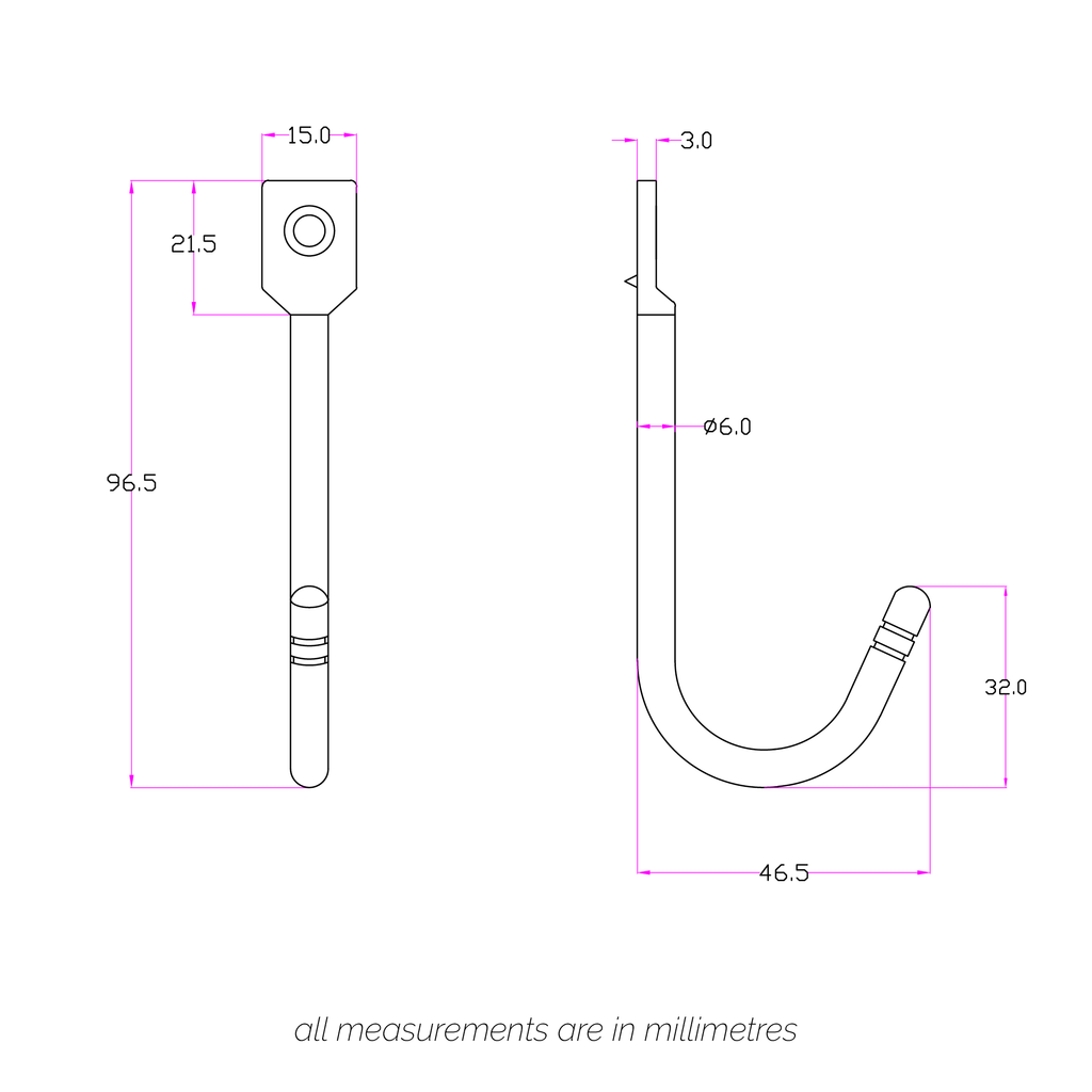 Sydney Hook - Satin Nickel:Hepburn Hardware
