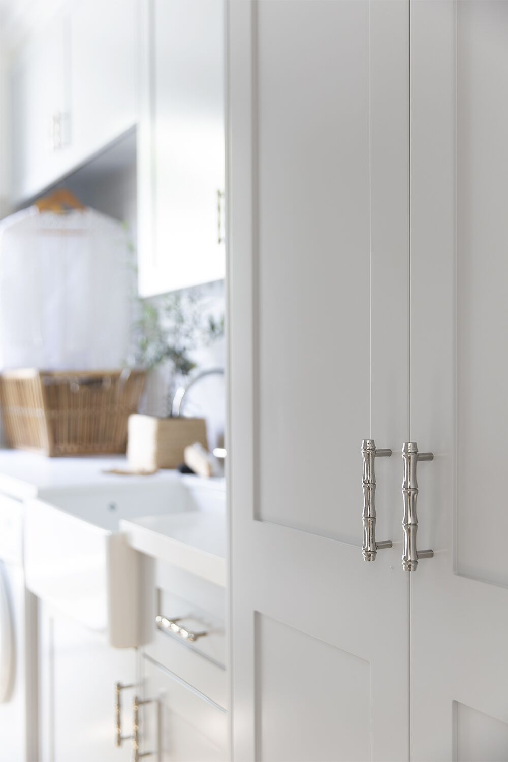 Bamboo Handle - Polished Nickel:Hepburn Hardware